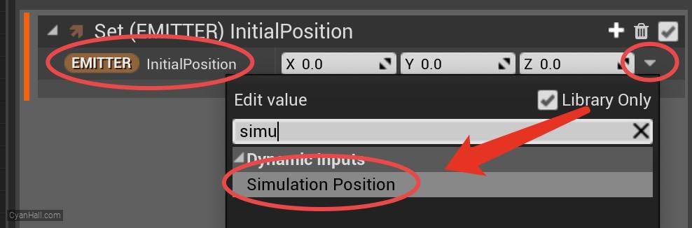 Emitter Update Parameter