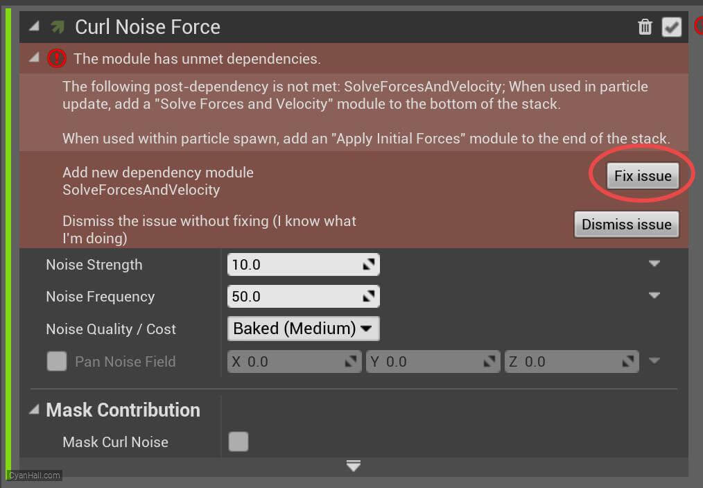 Curl Noise Force