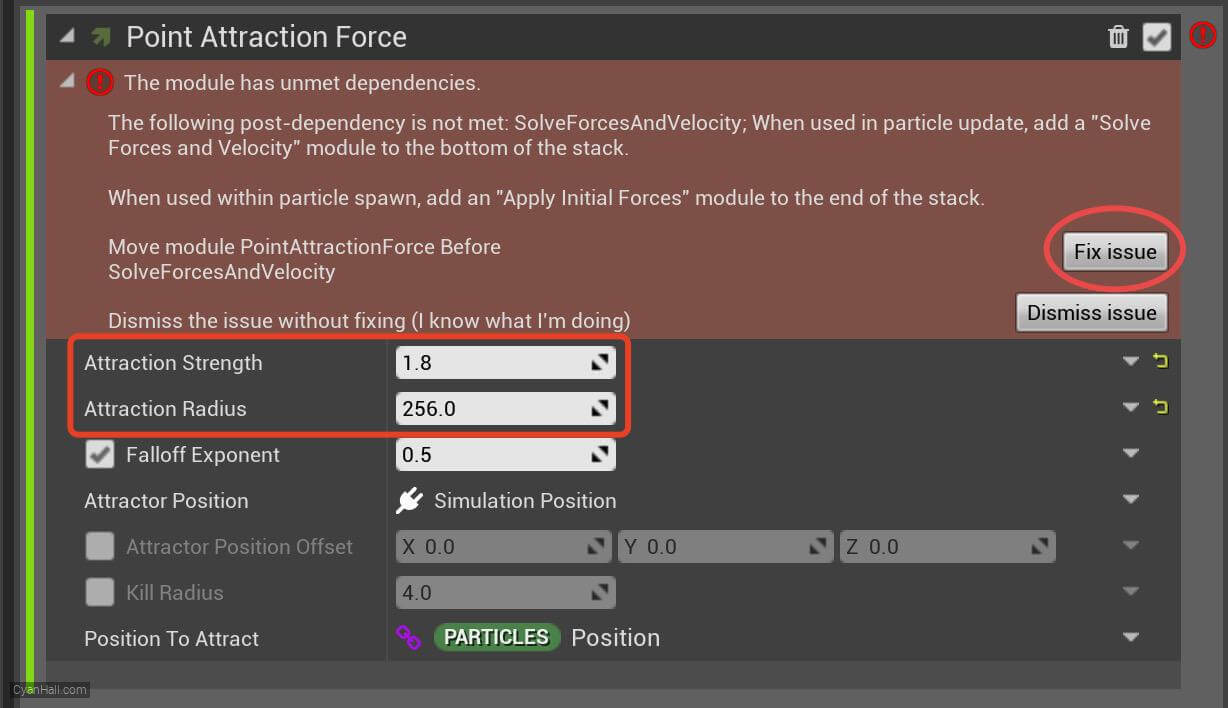 Add Velocity from Point