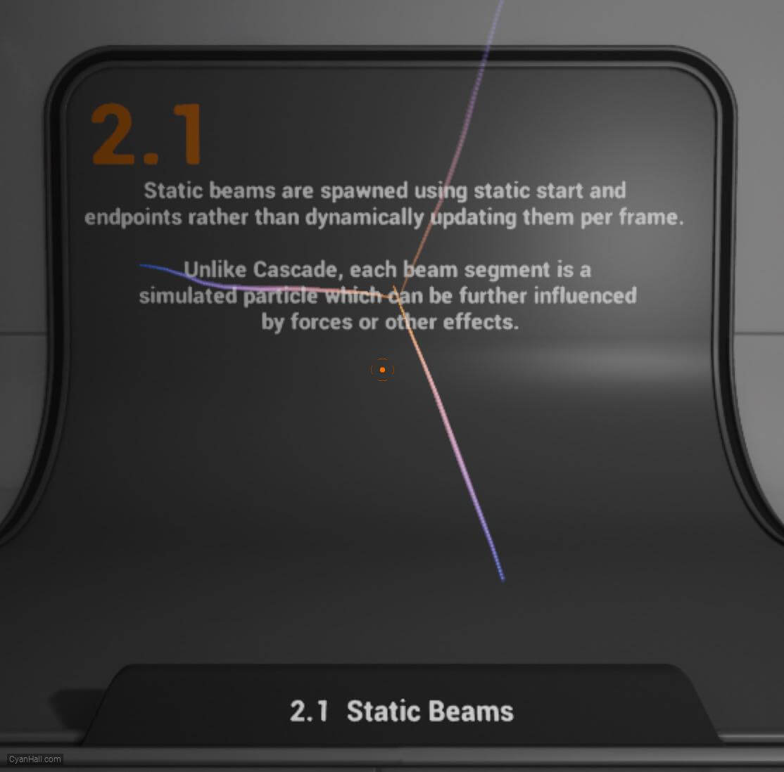 UE Niagara: Static Beams