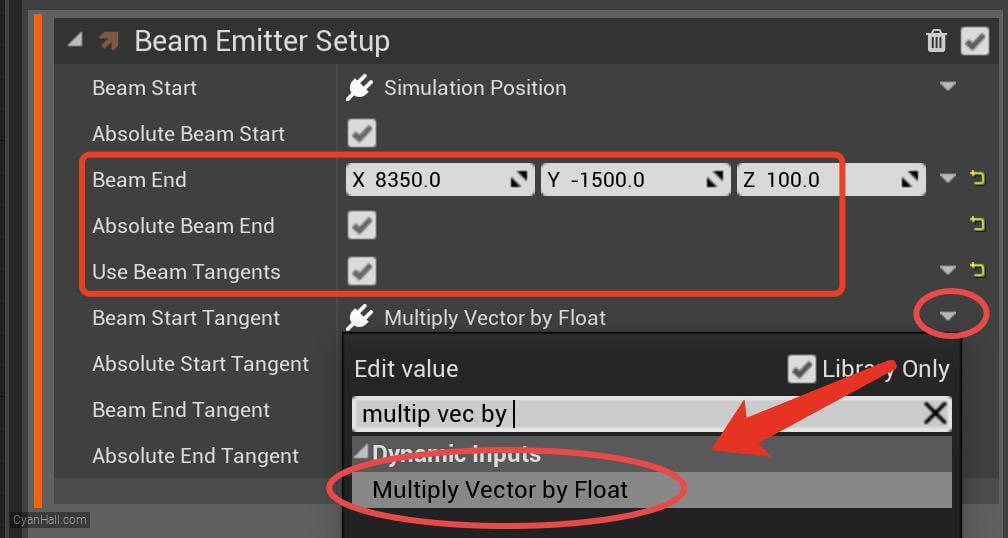 Beam Emitter Setup