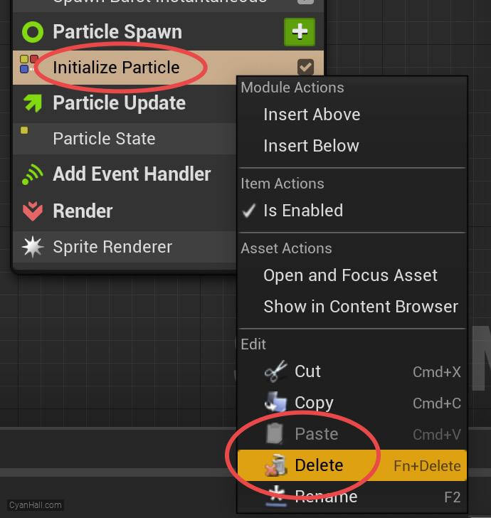 Remove Initialize Particles